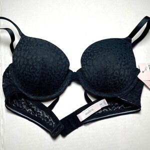 Auden 34A Bra Demi The Everyday Black Lightly Lined Contour Cups J-hook 1287